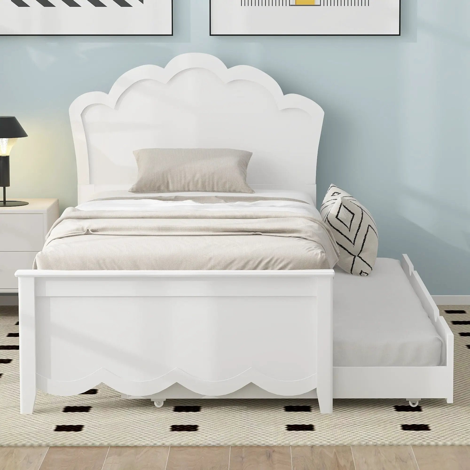 Platform Bed With Headboard And Trundle by Unique Piece Furniture