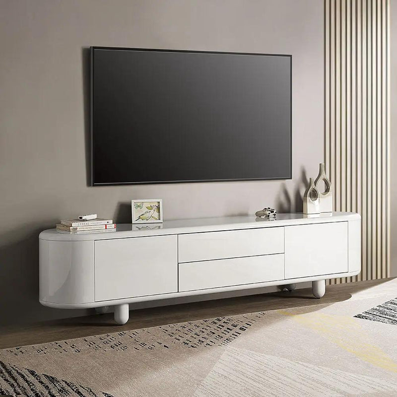 Keely - TV Stand - White High Gloss by Unique Piece Furniture
