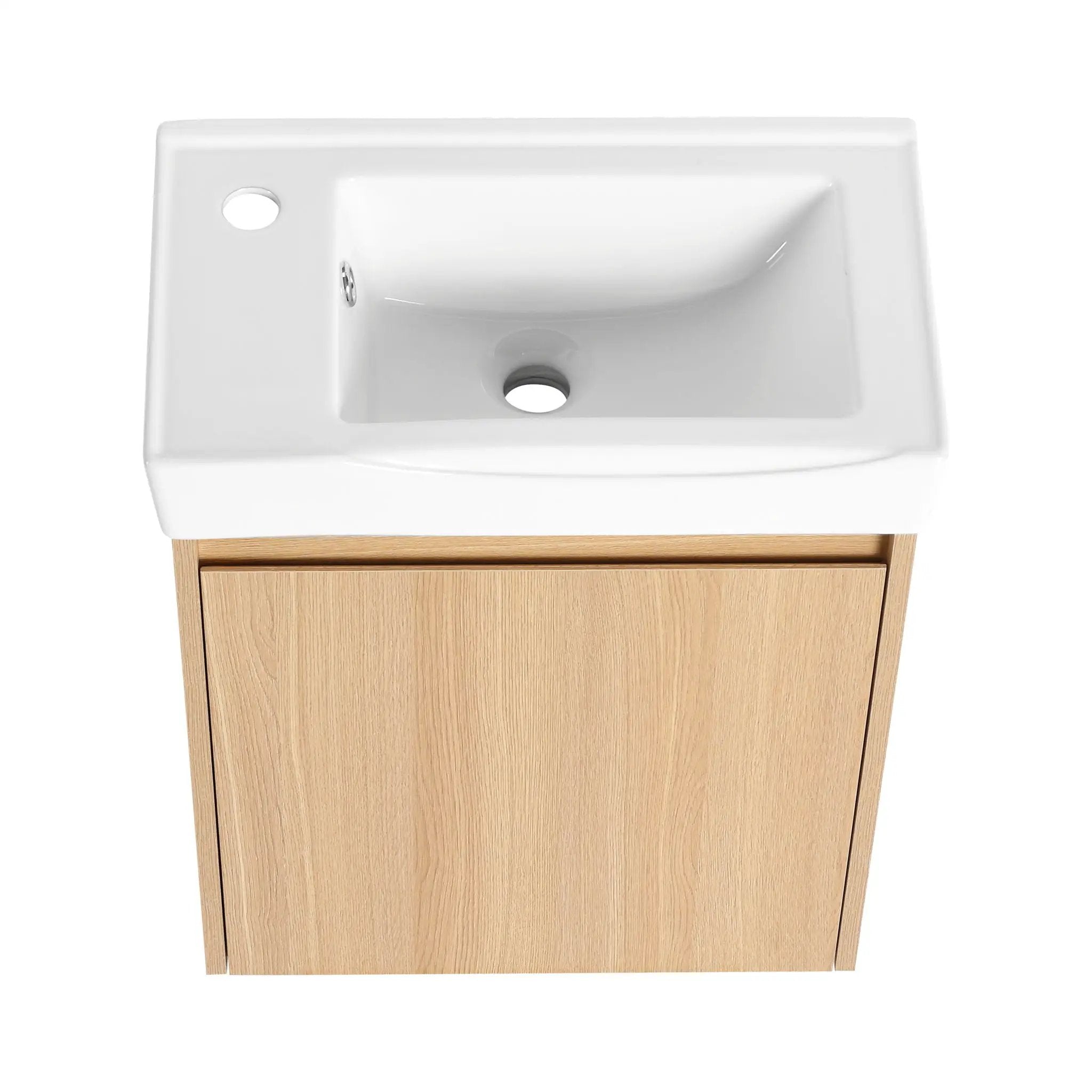 Modern Bathroom Vanity With Ceramic Basin, Wall Mounted Floating Sink Combo, Storage Cabinet by HouseOfZazla