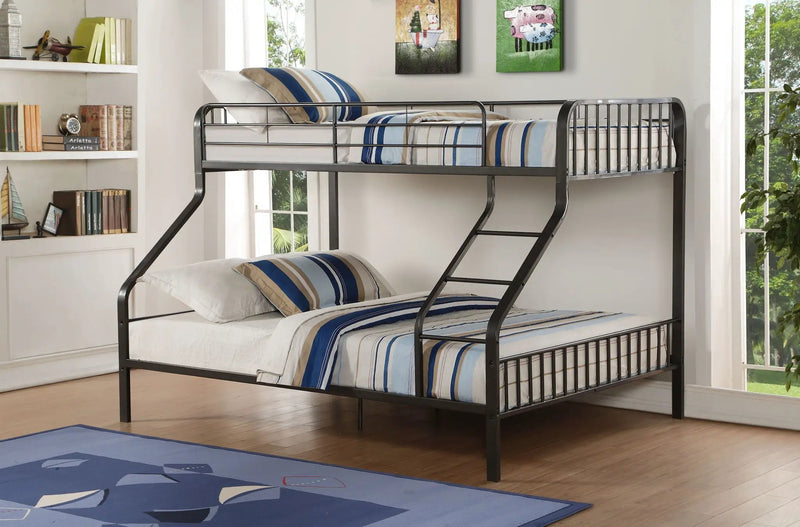 Caius - Twin Long Queen Bunk Bed - Gun by Unique Piece Furniture