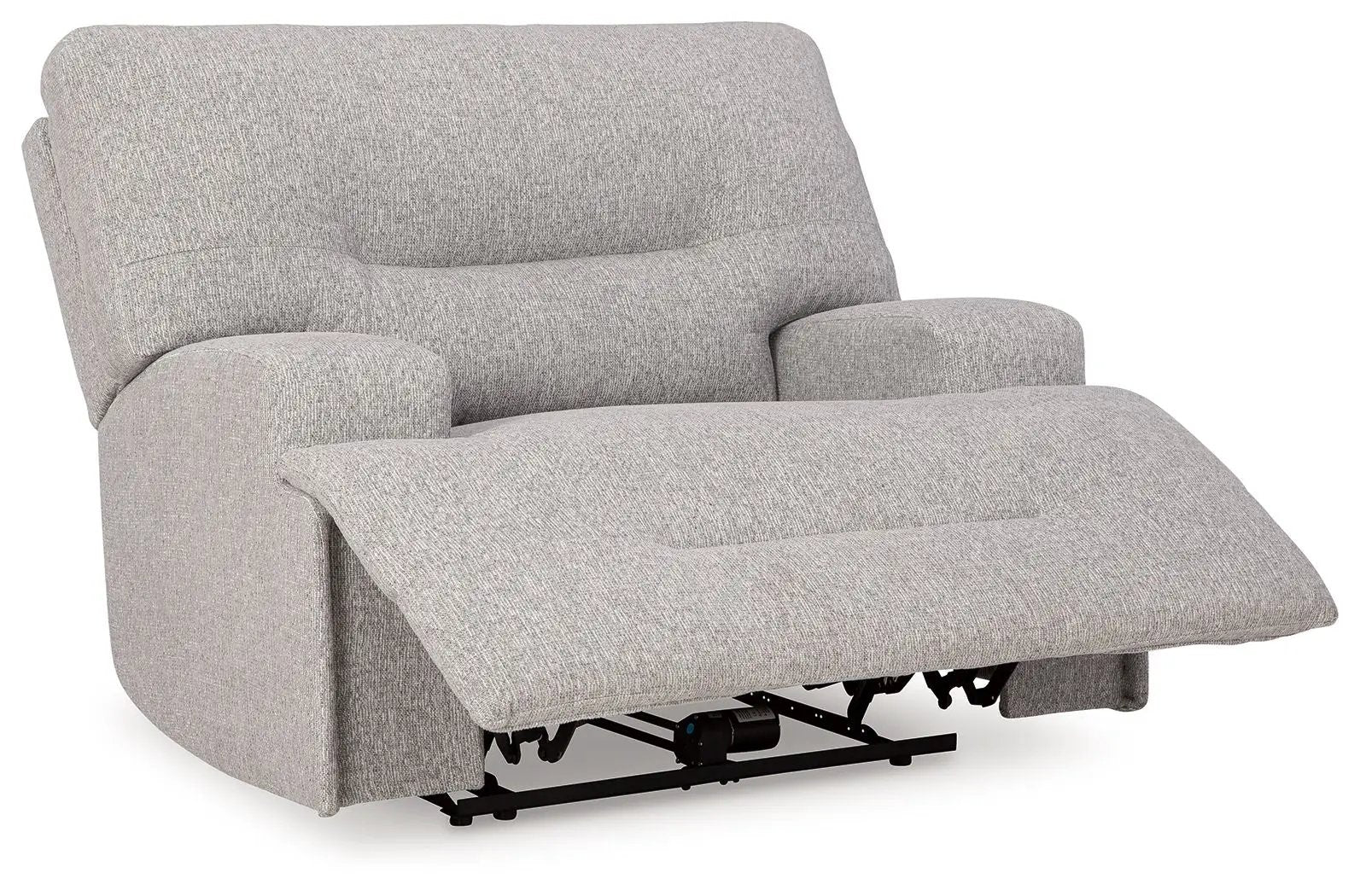 Acklen Place - 4 Pc. - 3-Piece Power Reclining Sectional Sofa With Raf Chaise, Wide Seat Power Recliner - Pewter by Unique Piece Furniture