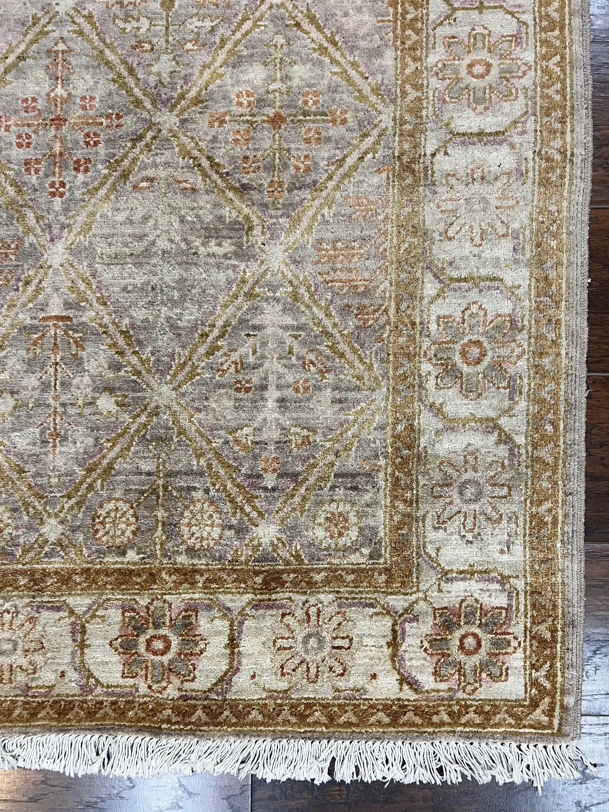 Pakistani Peshawar Rug 3x5, Safavieh Wool Handmade Hand Knotted Vintage Rug, Panel Design 3 x 5 Oriental Carpet by Jewel Rugs