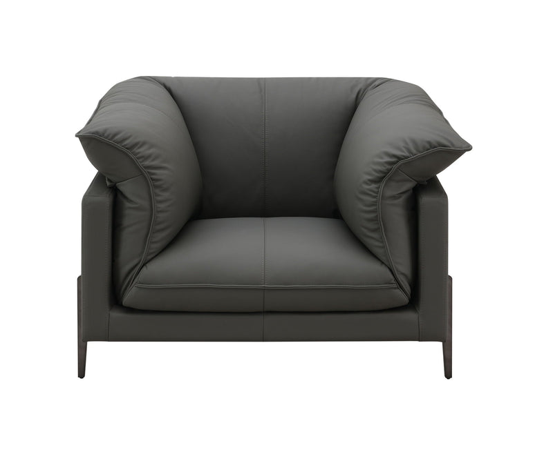 Tadi - Top Grain Leather Chair - Black by HouseOfZazla