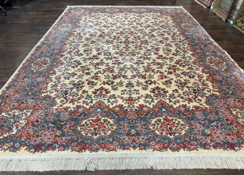 Karastan Rug 8.8 x 12 Ivory Kirman #788, Original 700 Series, Wool Karastan Carpet, Karastan Area Rug, Vintage Karastan, Living Room Rug by Jewel Rugs