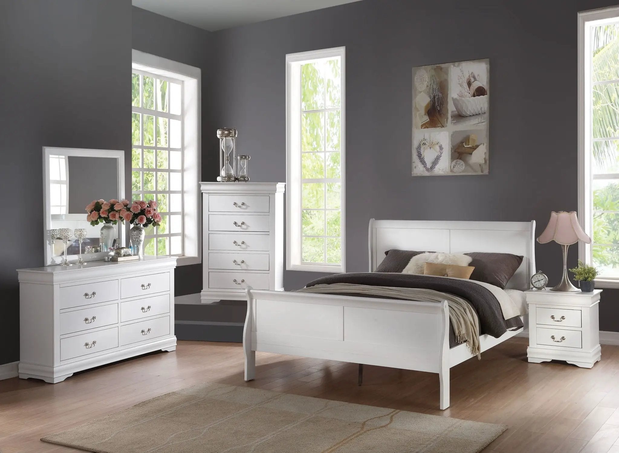 Louis Philippe Sleigh Style Bed by HouseOfZazla