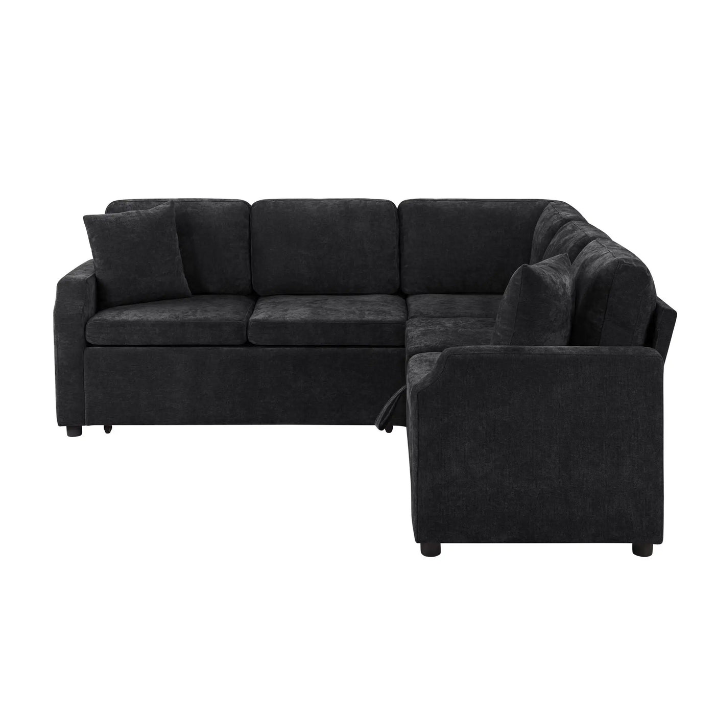 Modern L Shaped Sectional Sofa Bed With Hidden Storage Upholstery by Unique Piece Furniture