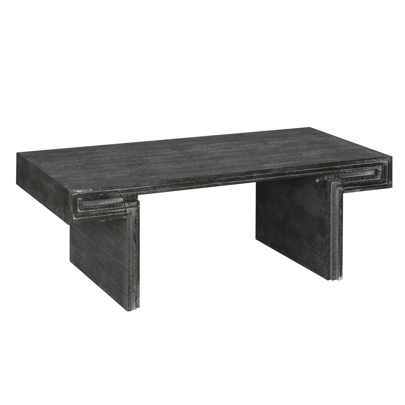 American Vintage Industrial Coffee Table, Double Tier Design by HouseOfZazla