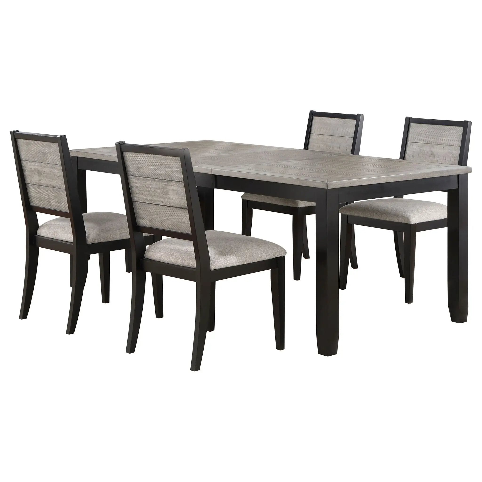 Elodie 5-piece Rectangular Extension Leaf Dining Set Black by Unique Piece Furniture