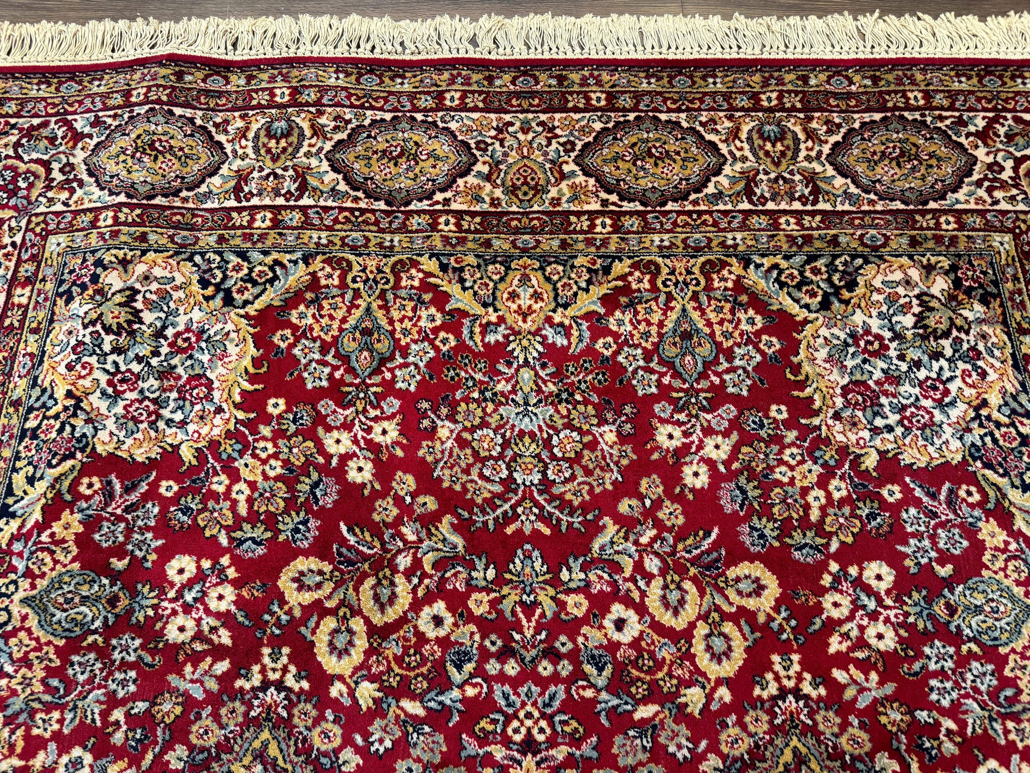 Persian Wool Rug 7x10, Couristan Carpet, Belgium Power Loomed Rug, Red, Floral, Traditional by Jewel Rugs