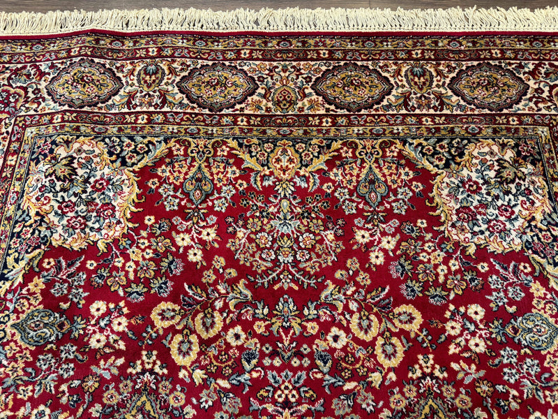 Persian Wool Rug 7x10, Couristan Carpet, Belgium Power Loomed Rug, Red, Floral, Traditional by Jewel Rugs