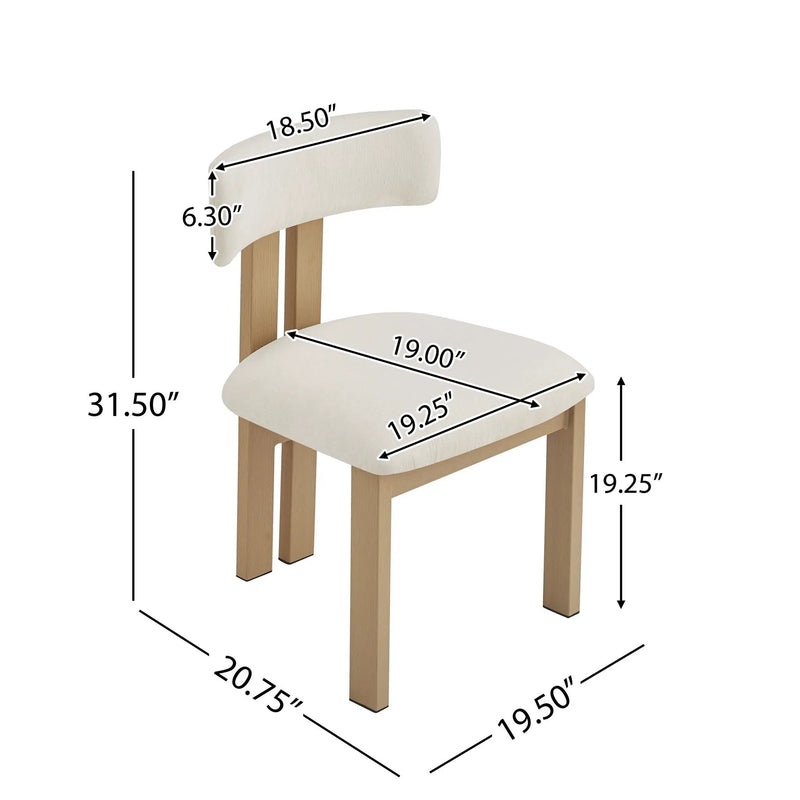 7 Piece Dining Set With Upholstered Armless Chairs And Table by HouseOfZazla