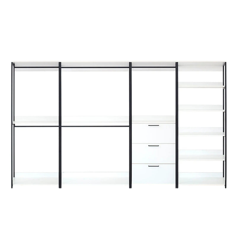 Fiona - Freestanding 4 Tower Walk-In Closet System - White by HouseOfZazla