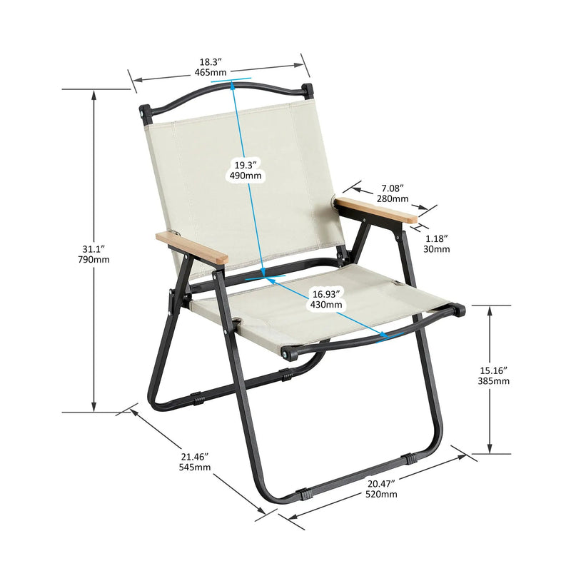 Folding Outdoor Chair For Indoor, Outdoor Camping, Picnics, Beach, Backyard, Bbq, Party, Patio by HouseOfZazla
