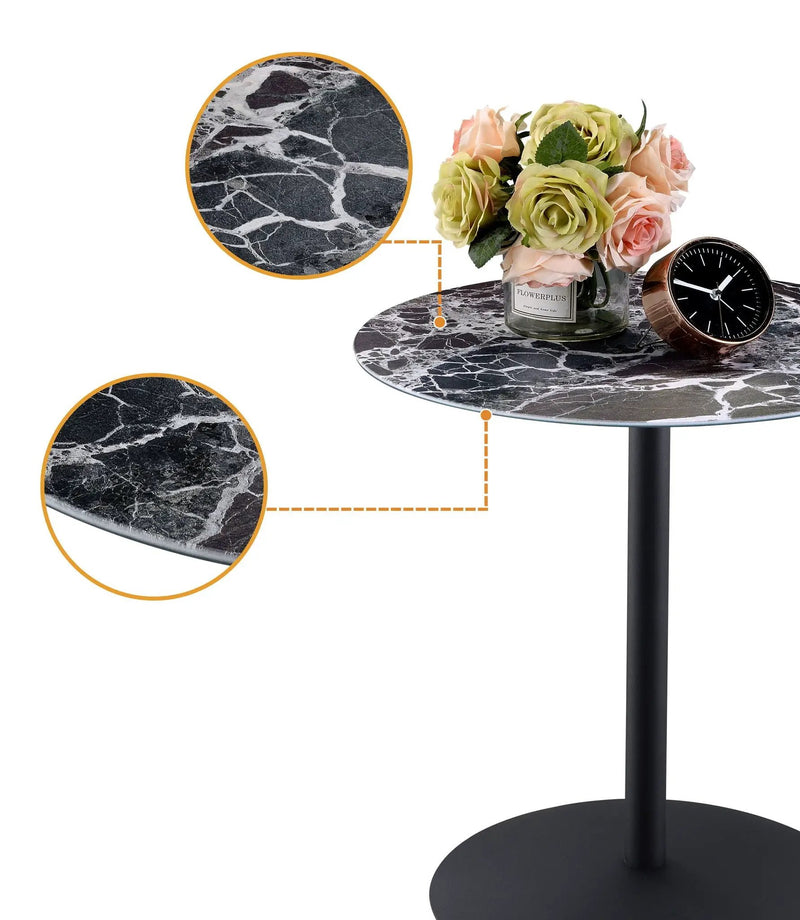 Circa - 17.5" End Table With Marble Textured Top by Unique Piece Furniture