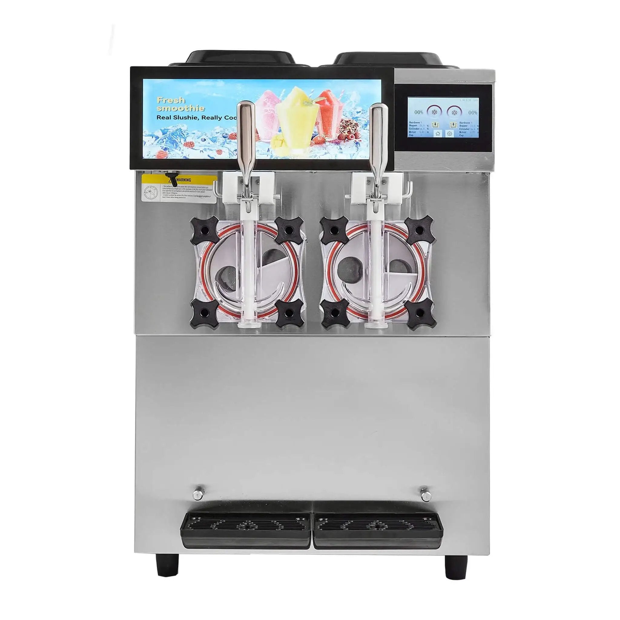 24L Commercial Double Cylinder Stainless Steel Slushy Machine With Touchscreen (SAK64125) by SAKSBY WHOLESALE