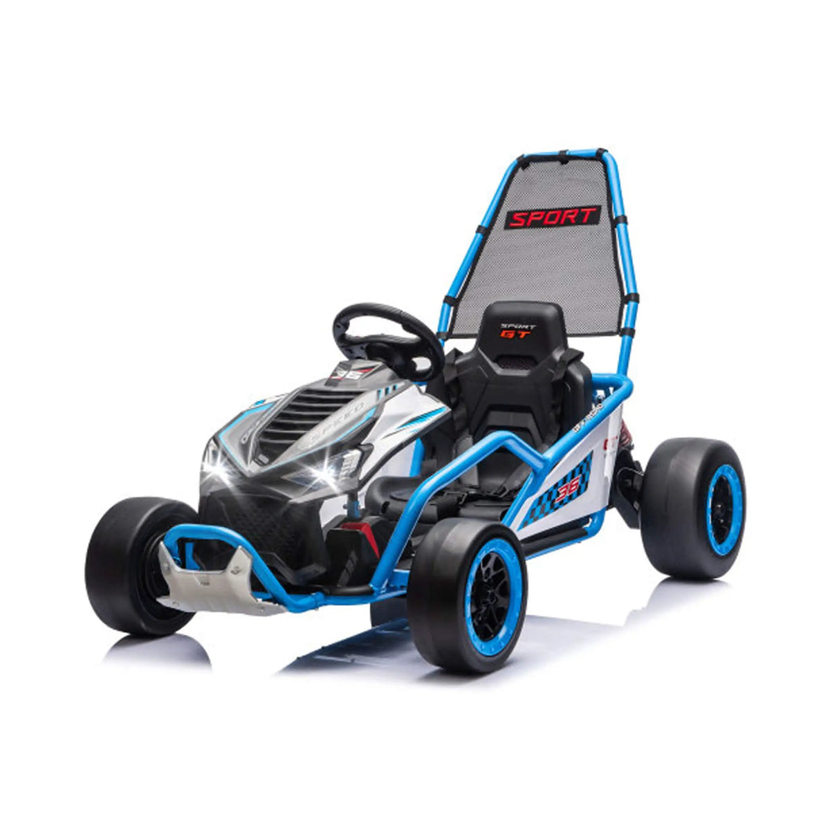 24V 400W Kids Electric Drift Go-Kart With Roll Cage, Bluetooth And Safety Harness (SAK82435) by SAKSBY WHOLESALE