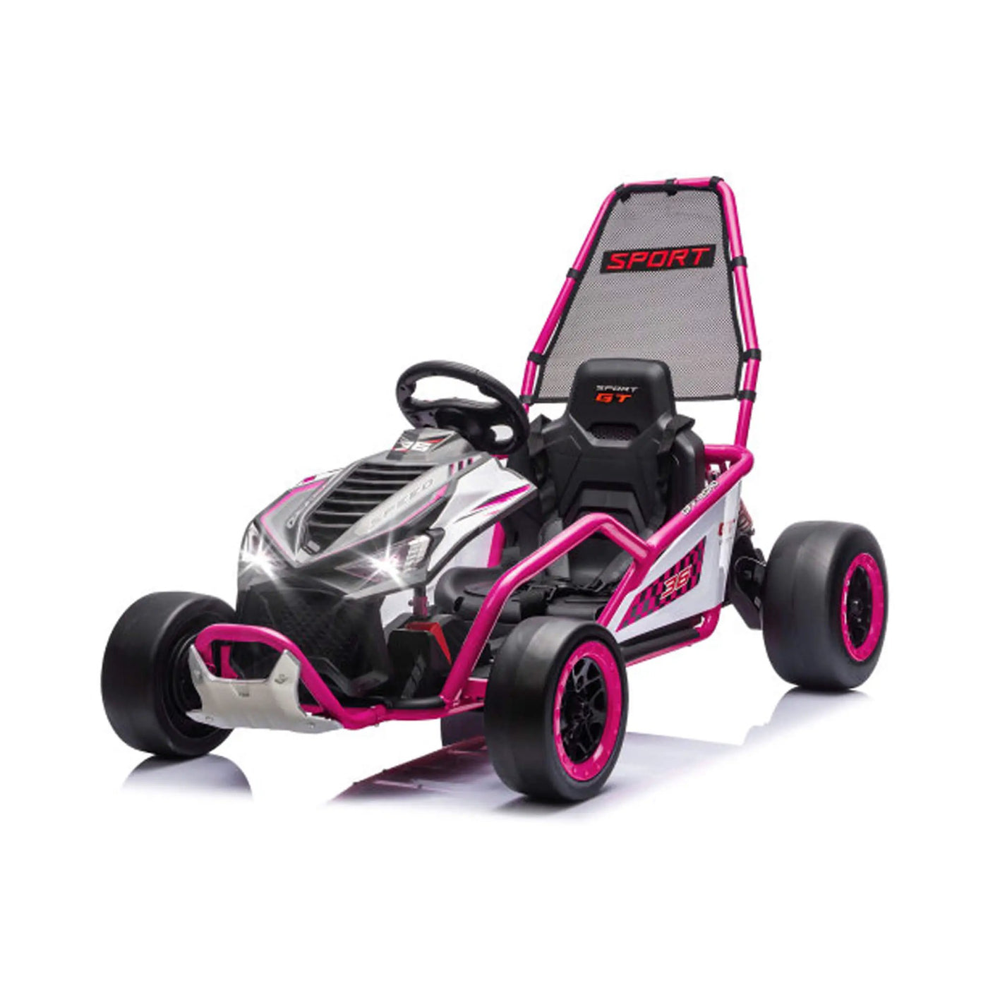 24V 400W Kids Electric Drift Go-Kart With Roll Cage, Bluetooth And Safety Harness (SAK82435) by SAKSBY WHOLESALE