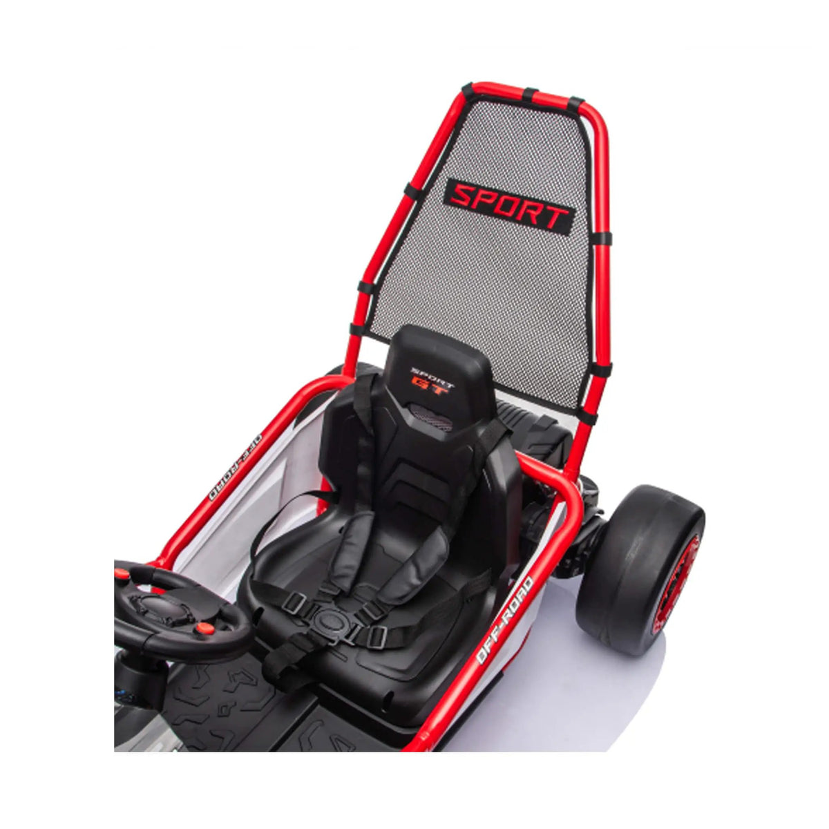 24V 400W Kids Electric Drift Go-Kart With Roll Cage, Bluetooth And Safety Harness (SAK82435) by SAKSBY WHOLESALE