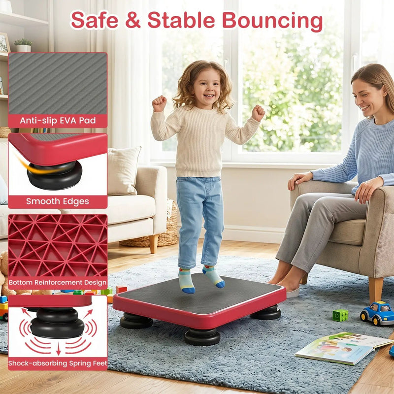 Kids Rebounder Bouncing Board 24x20" with Elastic Ropes by DirectDeals