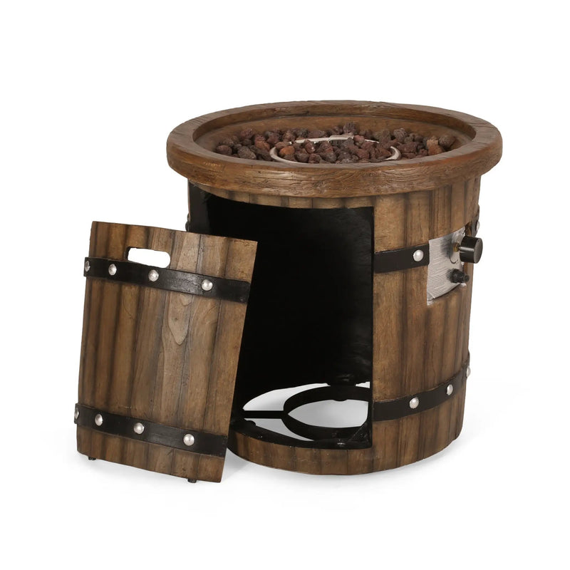Alora 25-Inch Round 40K BTU Liquid Propance Concrete Fire Pit (SAK88764) by SAKSBY WHOLESALE