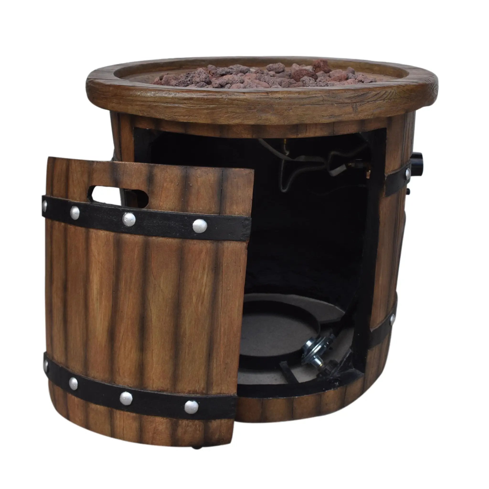 Alora 25-Inch Round 40K BTU Liquid Propance Concrete Fire Pit (SAK88764) by SAKSBY WHOLESALE