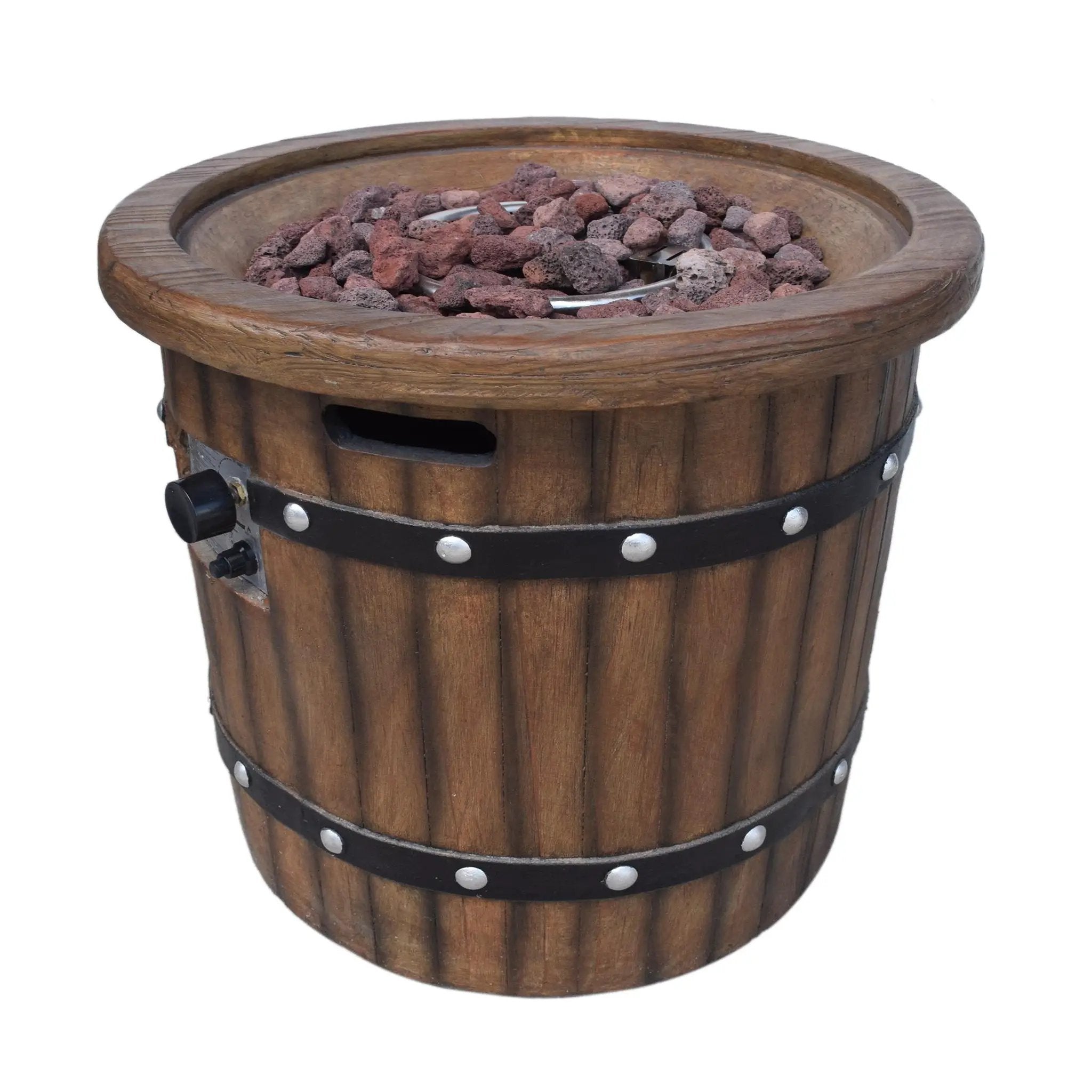 Alora 25-Inch Round 40K BTU Liquid Propance Concrete Fire Pit (SAK88764) by SAKSBY WHOLESALE