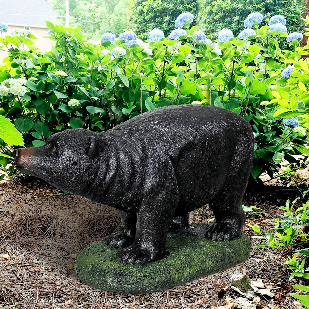 Concrete Bear Statue Foraging Black Bear 25 Inch