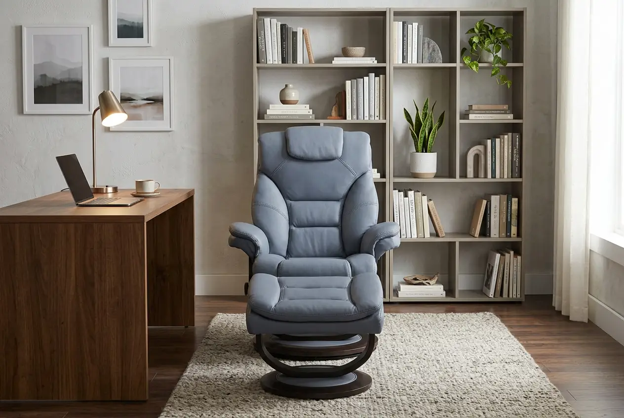 Oslo Euro Recliner w/ Ottoman by Ornate Furniture