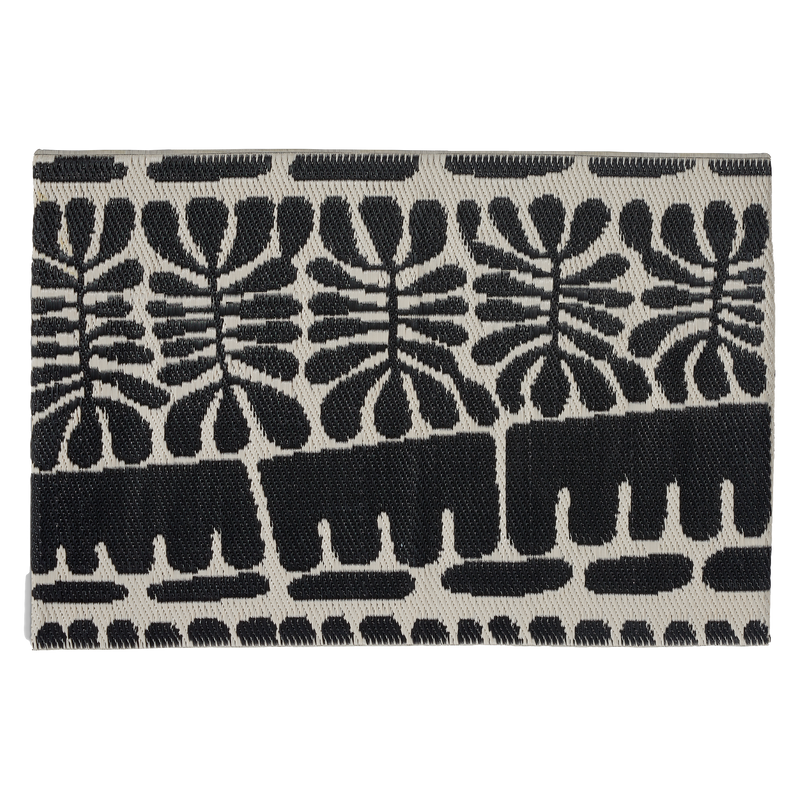 Serowe Black Outdoor Doormat – 24" x 36" Non-Slip, Recycled Plastic by Fab Habitat