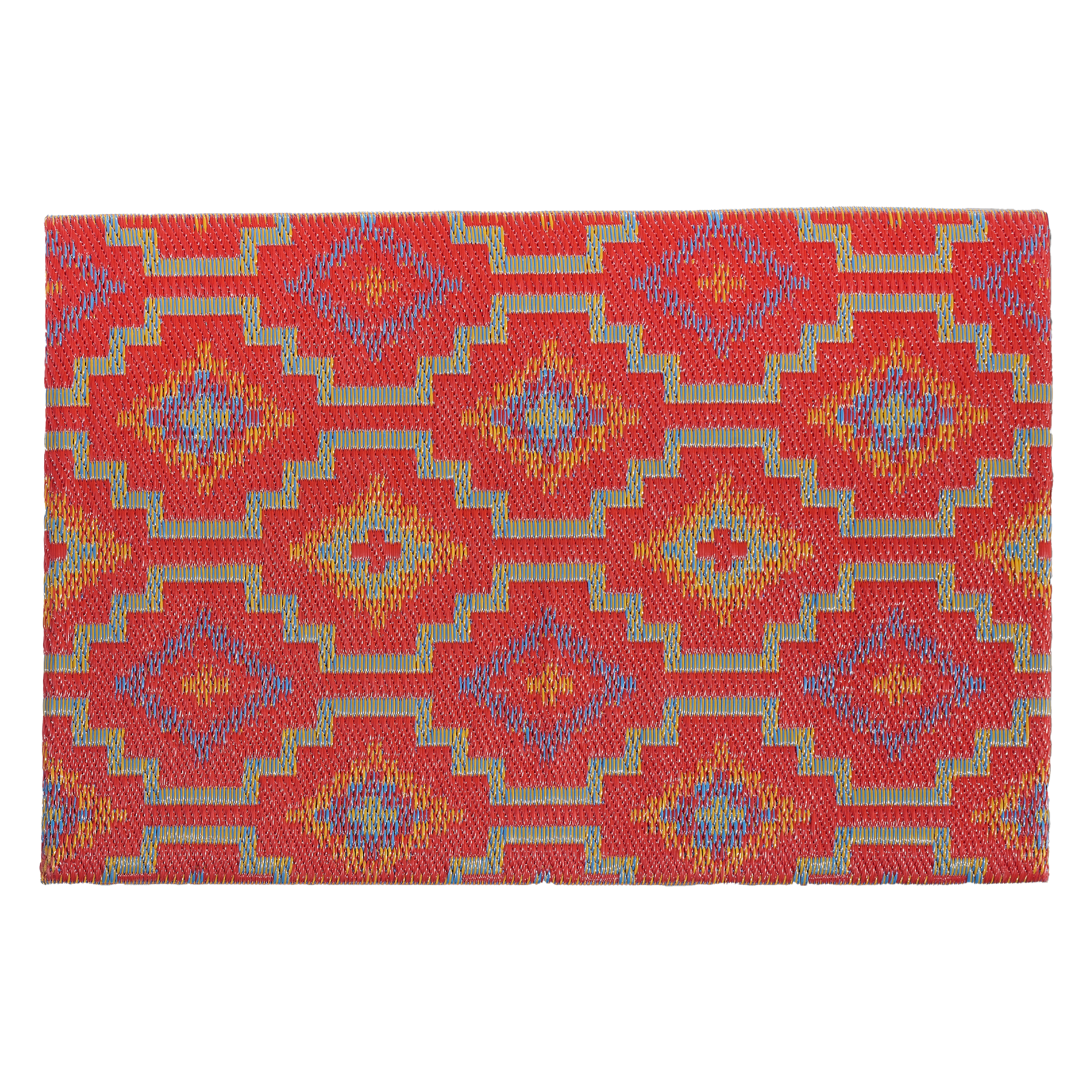 Lhasa Orange & Violet Outdoor Doormat – 24" x 36" Non-Slip, Recycled Plastic by Fab Habitat
