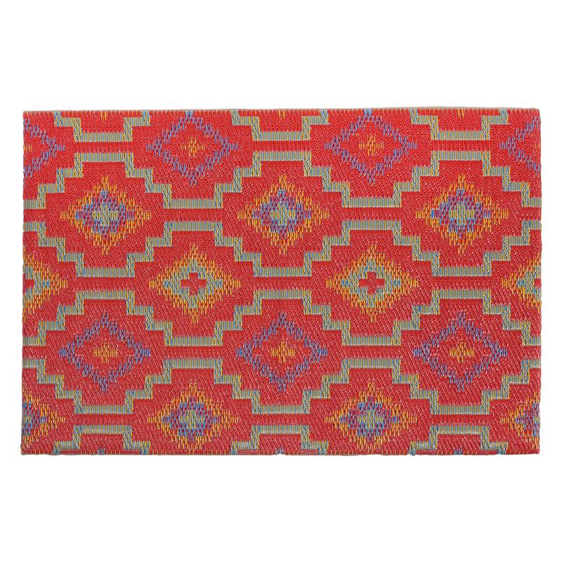 Lhasa Orange & Violet Outdoor Doormat – 24" x 36" Non-Slip, Recycled Plastic by Fab Habitat