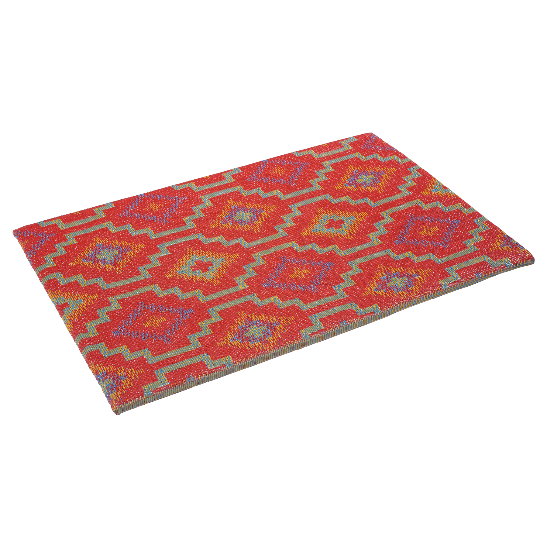 Lhasa Orange & Violet Outdoor Doormat – 24" x 36" Non-Slip, Recycled Plastic by Fab Habitat