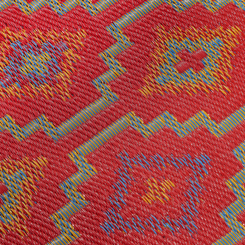 Lhasa Orange & Violet Outdoor Doormat – 24" x 36" Non-Slip, Recycled Plastic by Fab Habitat