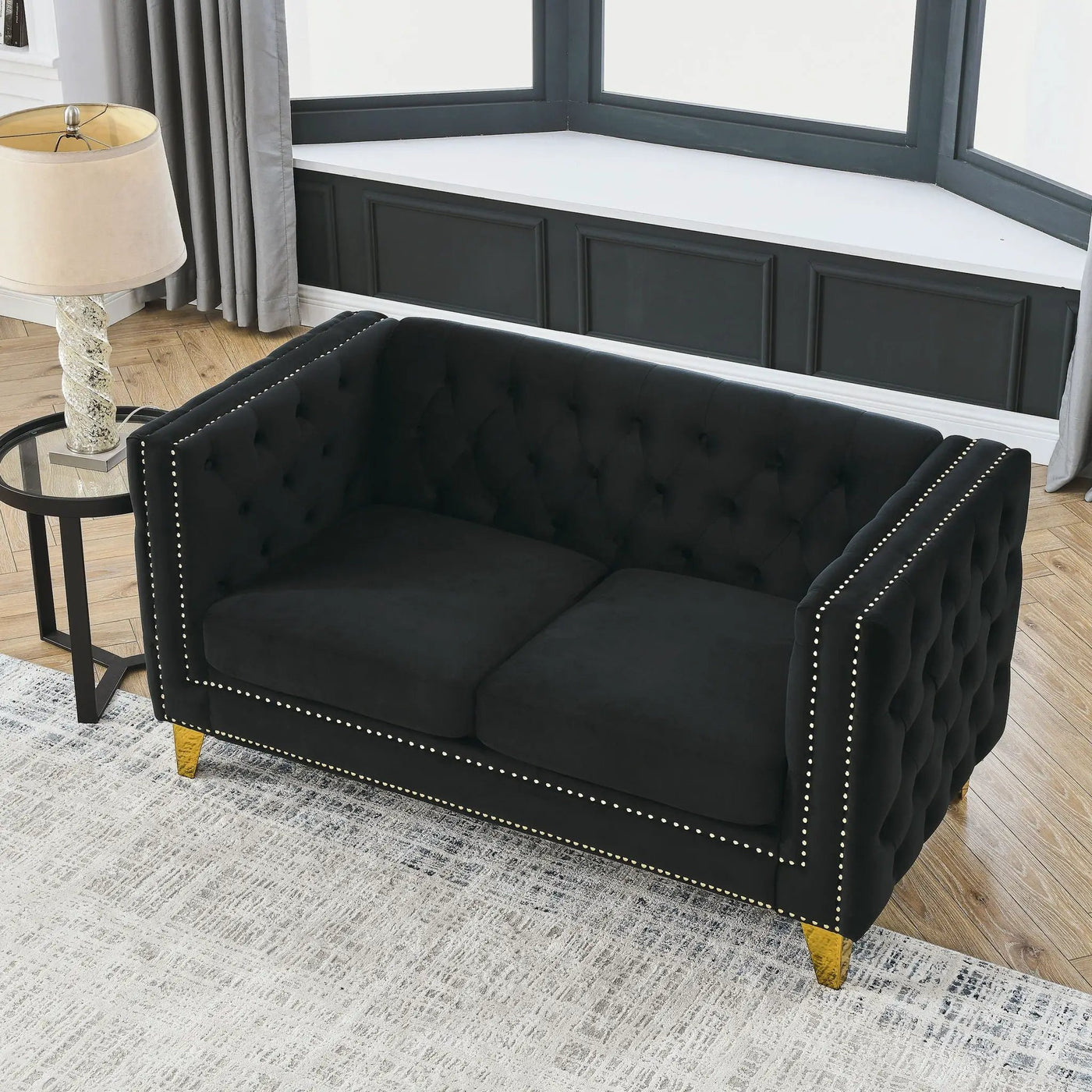 Modern Sofa With Button Tufting, Upholstered Couch For Living Room by HouseOfZazla