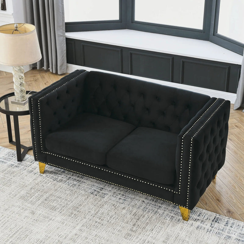 Modern Sofa With Button Tufting, Upholstered Couch For Living Room by HouseOfZazla