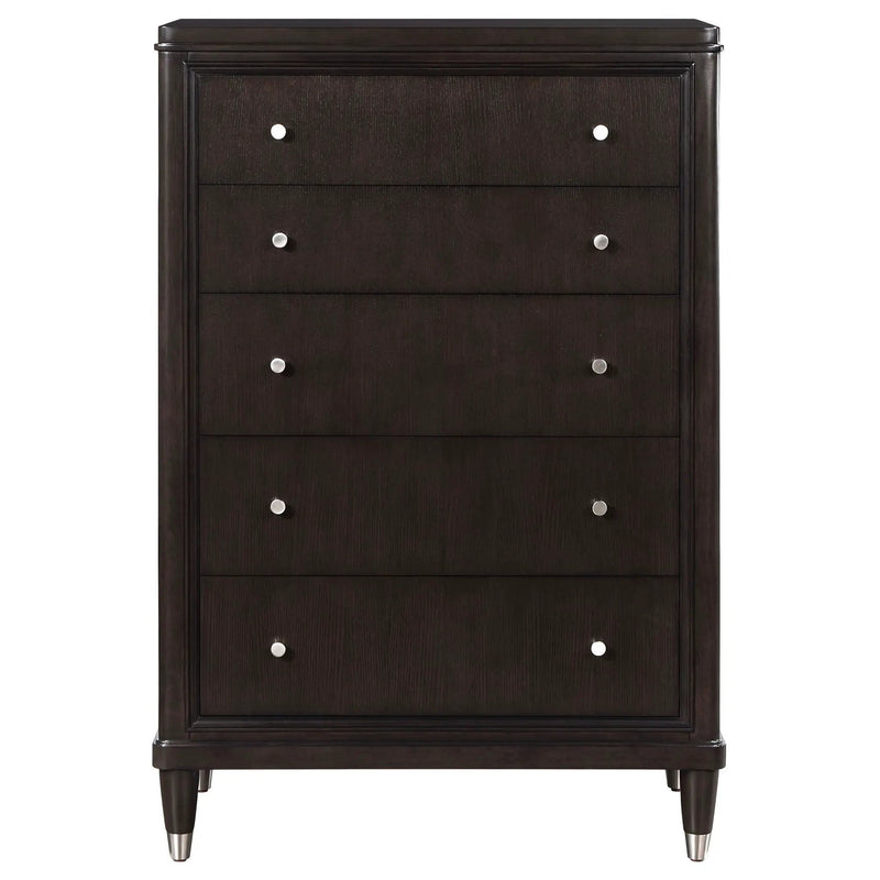 Niguel - 5 Drawer Chest Storage Furniture - Brown by HouseOfZazla