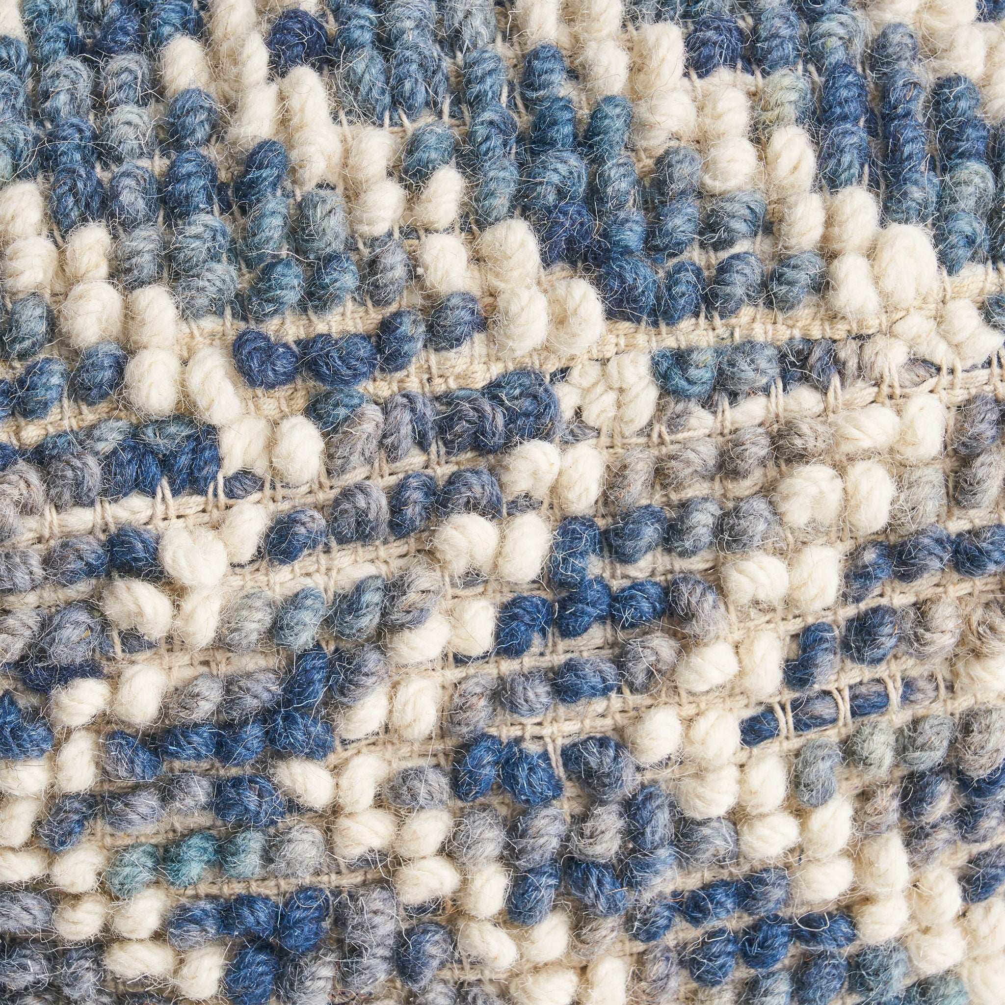 Alina Wool and Cotton Pouf - Natural by HouseOfZazla