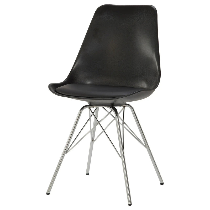 Padded Dining Chair (Set of 2) - Black
