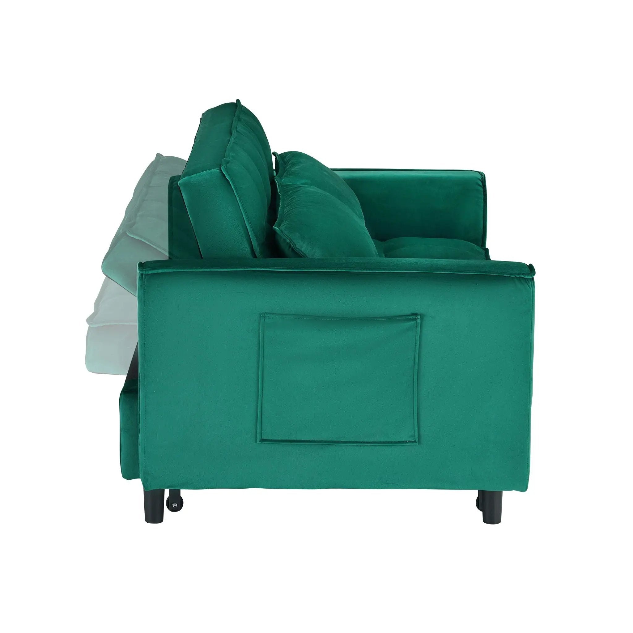 Sofa Bed With Pockets, 3 In 1 Convertible For Living Room by Unique Piece Furniture