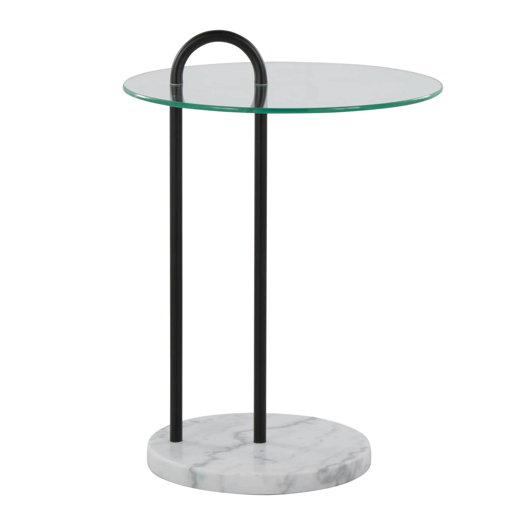 Claire - Contemporary / Glam Side Table - Black / Clear by HouseOfZazla