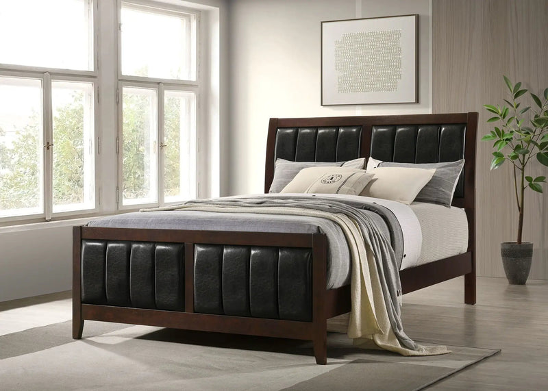 Carlton Wood Queen Panel Bed Cappuccino by Unique Piece Furniture