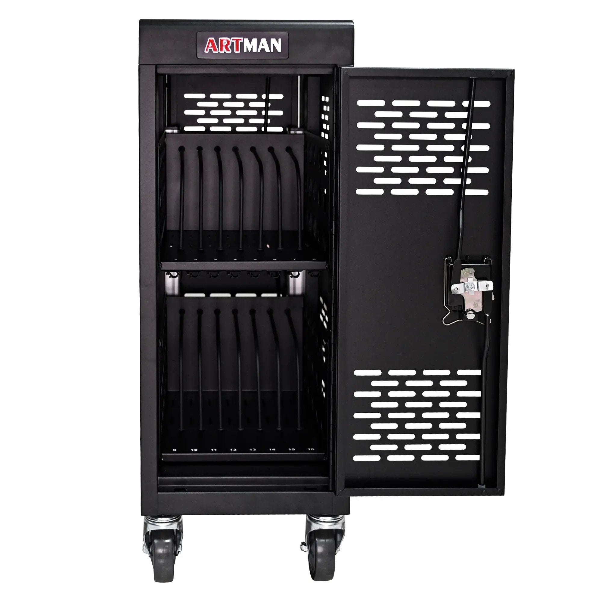 16 Bay Mobile School Charging Cart Station For book, Tablet And Laptop Computer With Power Strip Included by HouseOfZazla