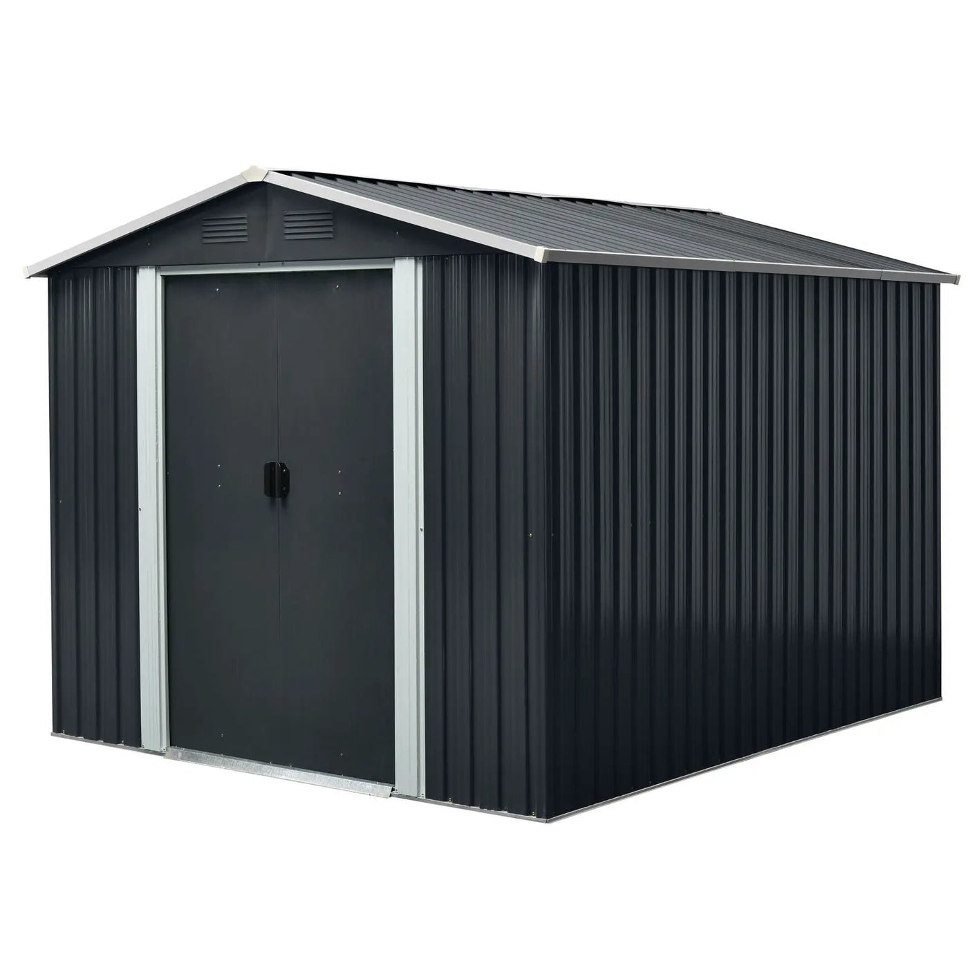Outdoor Metal Storage Shed With Floor Base by HouseOfZazla