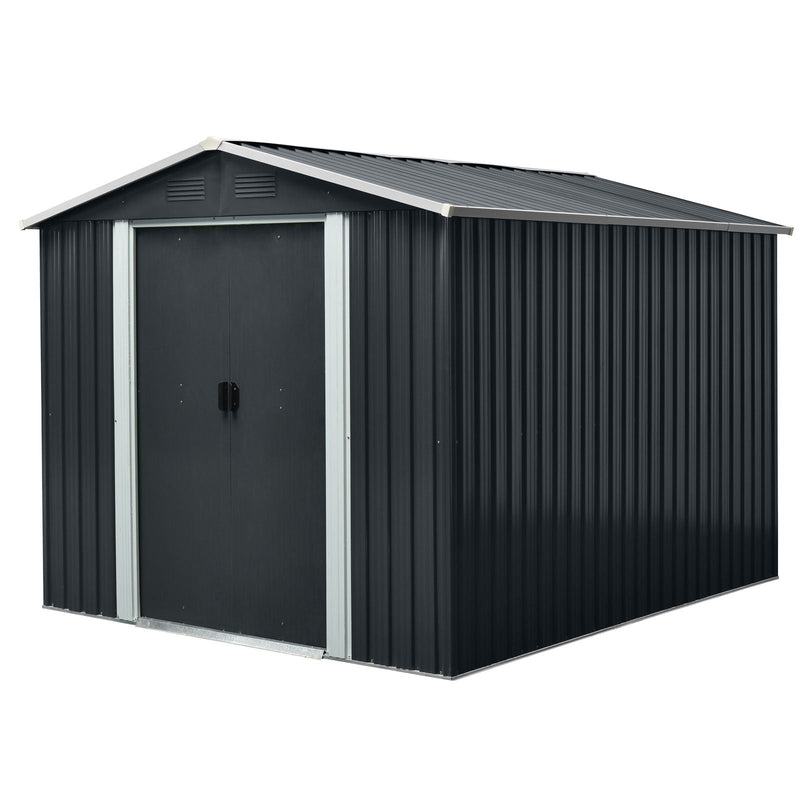 Outdoor Metal Storage Shed With Floor Base by HouseOfZazla