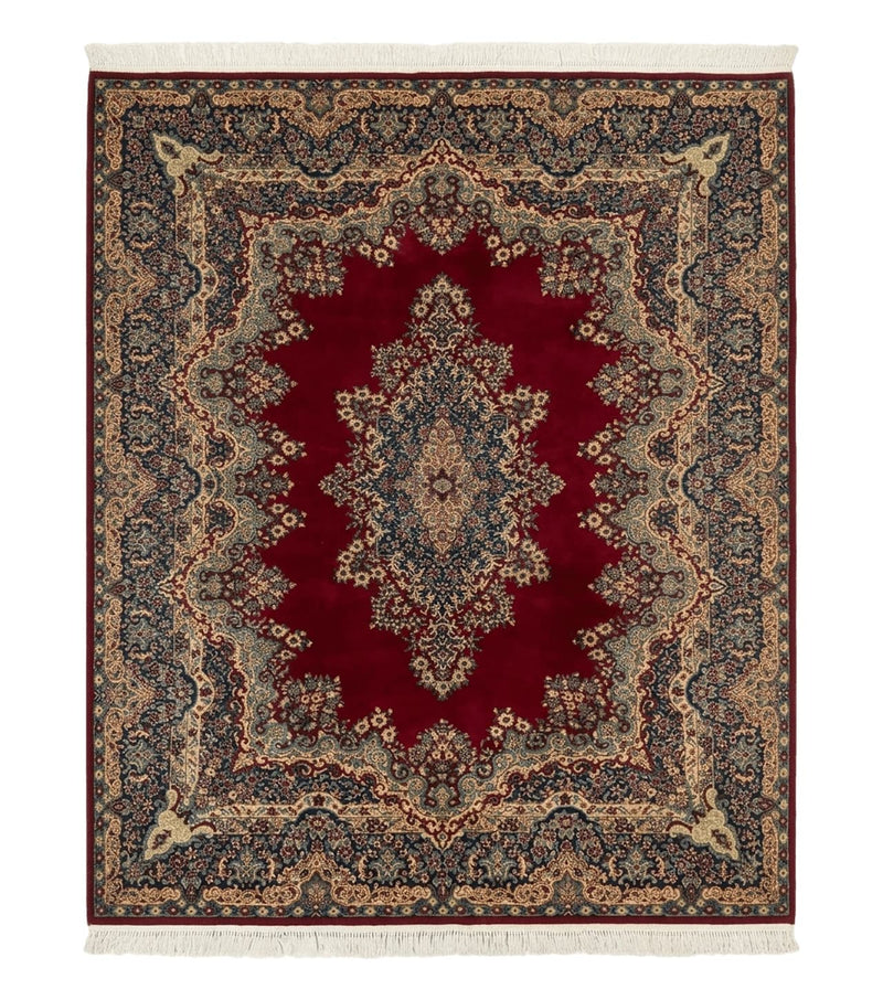 Power Loomed Persian Oriental Rug 9x12, Vintage Wool Pile, Kirman Design by Jewel Rugs