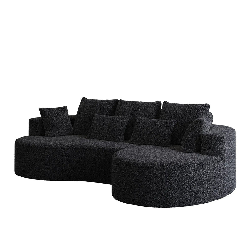 Curved Oversized Sectional Sofa With Extra Deep Seat by HouseOfZazla