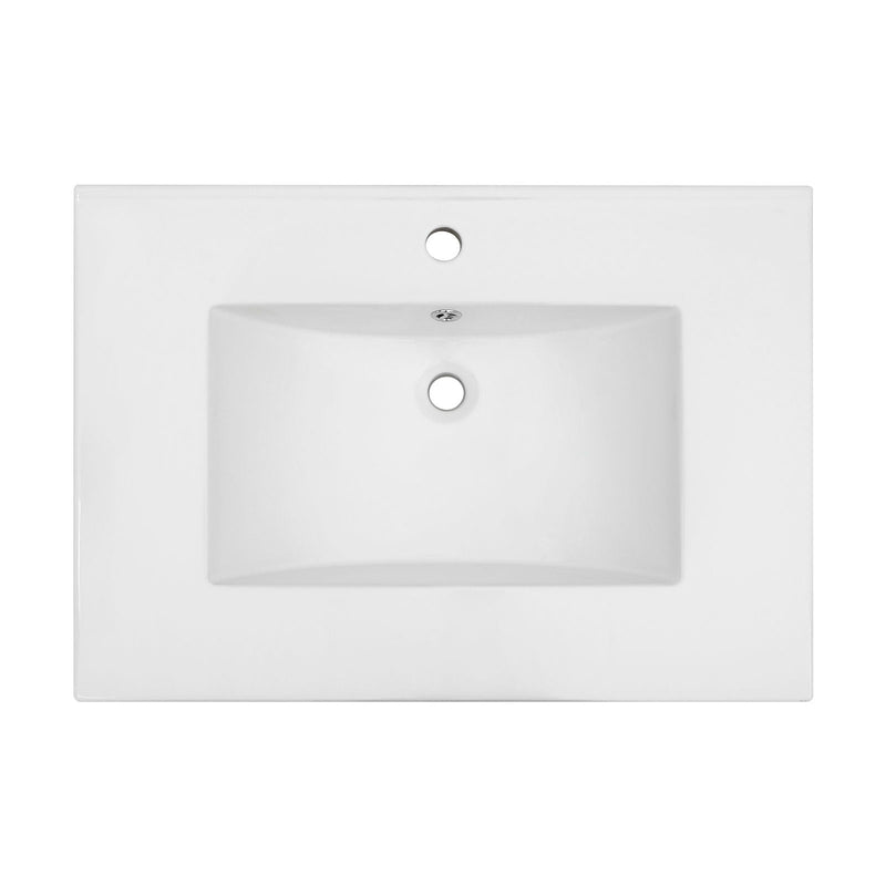 Premium Rectangular Vanity Top With Single Faucet Hole And Overflow by HouseOfZazla