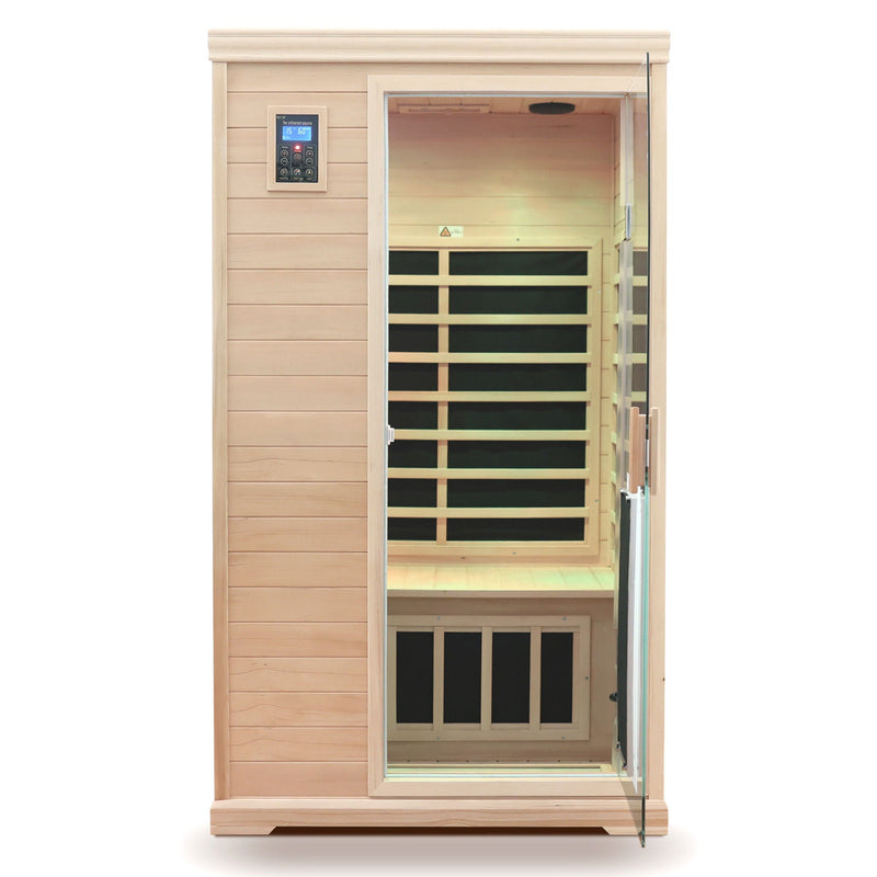 2 Person Far Infrared Hemlock Indoor Sauna Room - Natural by HouseOfZazla