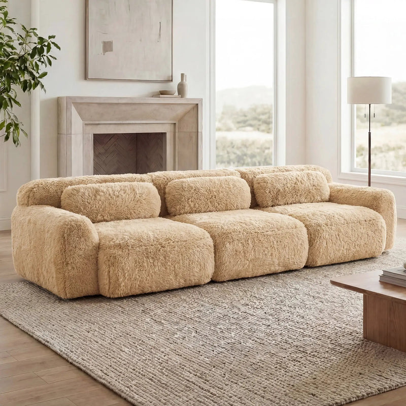 114'' Soft And Fluffy Modular Sectional Sofa by HouseOfZazla
