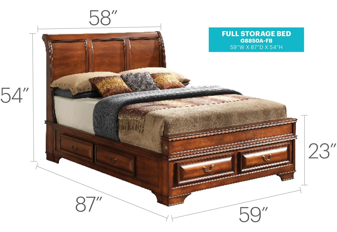 Dovetailed Drawers Storage Bed by HouseOfZazla